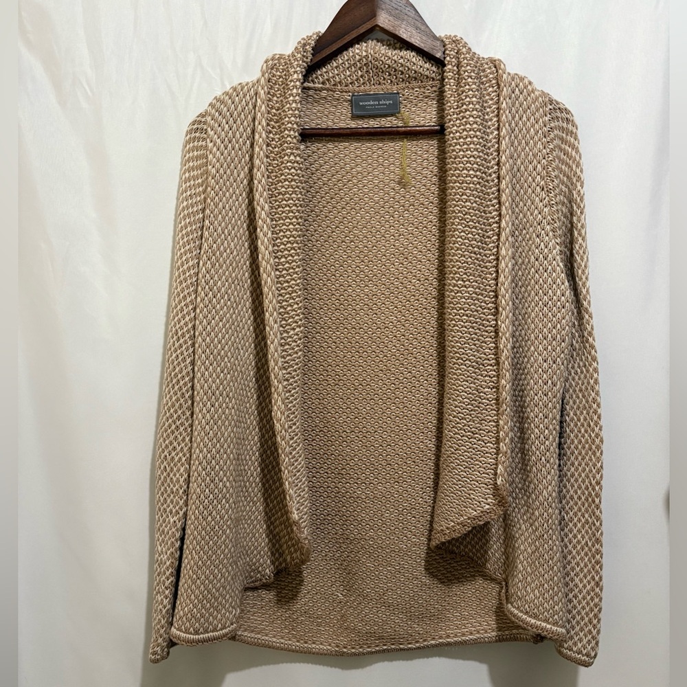 Wooden Ships M/L Knit Open‎ Cardigan Womens Cotton Sweater